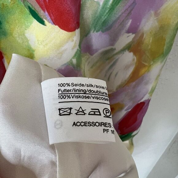 Vintage 1980s LOUIS FERAUD Tulip Floral Dress NEW Size US 12, UK 16 - Picture 9 of 9